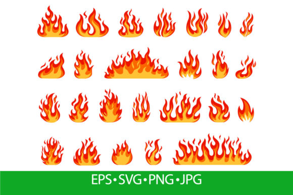 Download Cartoon Flame. Bonfire Flames, Fireballs - Fire Collection