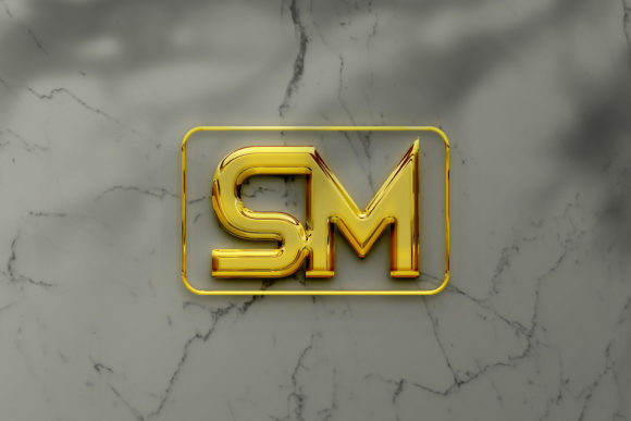 Download Golden Branding Sign Logo Mockup - Brand Collection