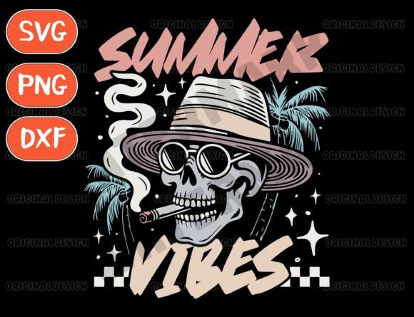 Download Summer Vibes Svg, Beach Skeleton Svg - Premium Resources