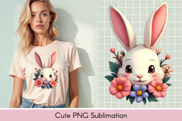Download Adorable Bunny Illustration, T-shirt - Illustration Collection