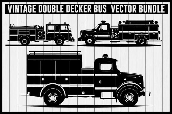 Download Vintage Bus &amp; Fire Truck Vector Bundle | - Fire Collection