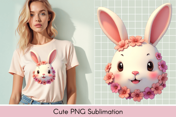 Download Adorable Bunny Illustration, T-shirt - Illustration Collection