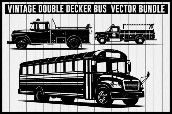 Download Vintage Bus &amp; Fire Truck Vector Bundle - Fire Collection