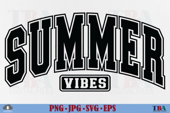 Download Summer Vibes SVG, Varsity Vacation PNG - Summer vibes svg Collection