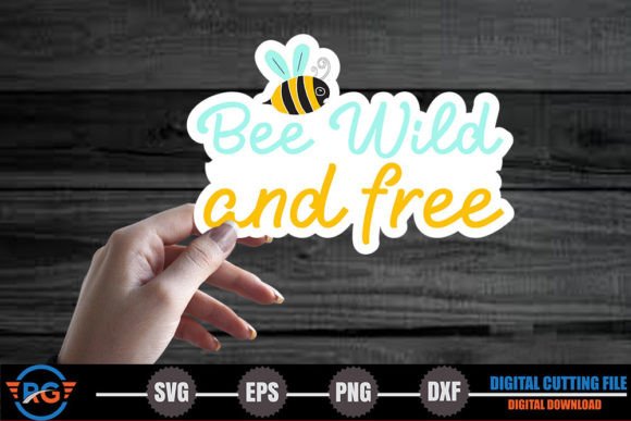 Download Bee Wild and Free – Bee Stickers PNG - Bee stickers Collection