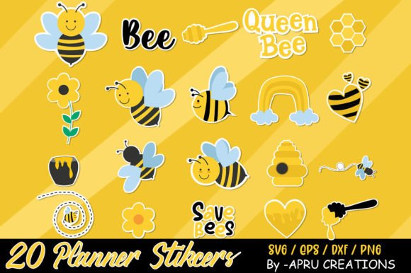 Download Bee Stickers Svg - Bee stickers Collection