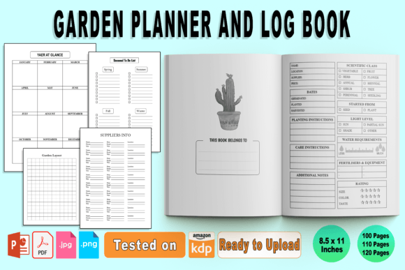 Download Garden Planner Log Book Kdp Interior - Premium Bundle
