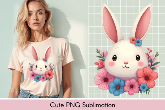 Download Adorable Bunny Illustration, T-shirt - Illustration Collection