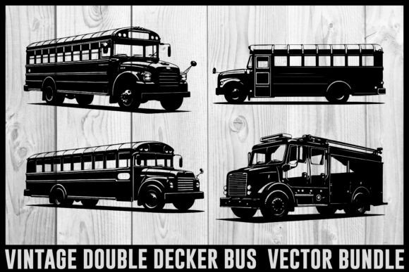 Download Vintage Bus &amp; Fire Truck Vector Bundle | - Fire Collection