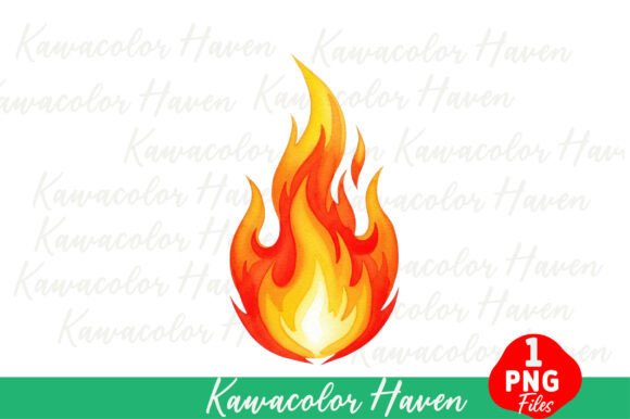 Download Isolated Fire Flames Watercolor - Fire Collection