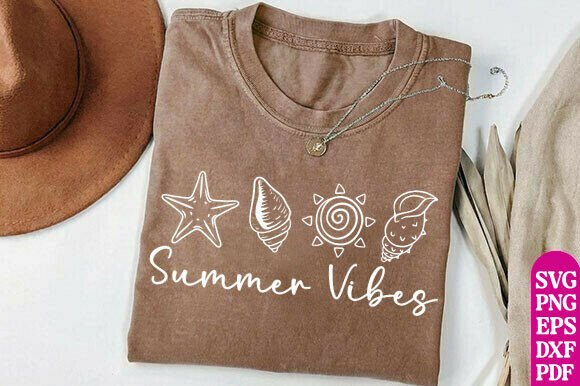 Download Summer Vibes SVG, SeaShell Shirt SVG - Summer vibes svg Collection