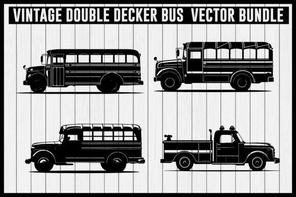 Download Vintage Bus &amp; Fire Truck Vector Bundle | - Fire Collection