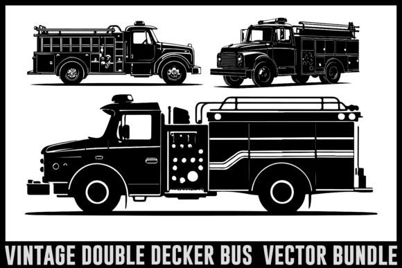 Download Vintage Bus &amp; Fire Truck Vector Bundle | - Fire Collection