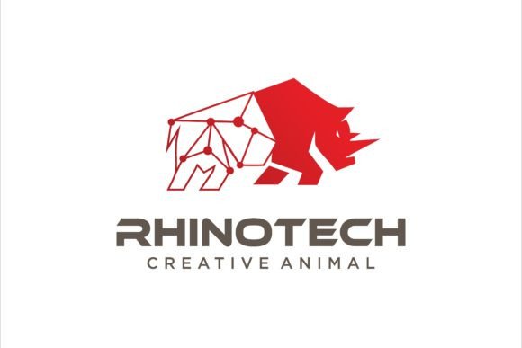 Download Rhino Tech Logo Digital Design Vector - Digital design vector Collection